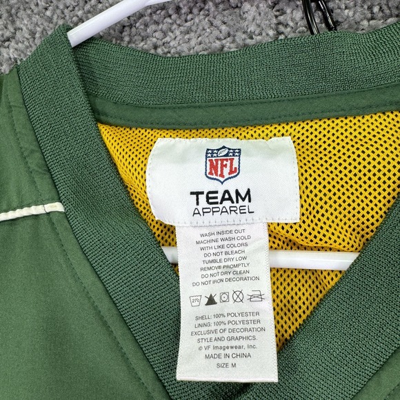 Green Bay Packers Jacket Mens Medium Green NFL Football Team Apparel Pullover - Picture 3 of 8
